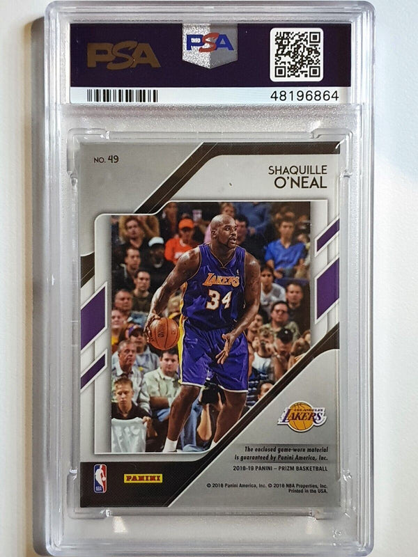 2018 Prizm Shaquille O'Neal #PATCH Game Worn Jersey - PSA 9 (POP 3)