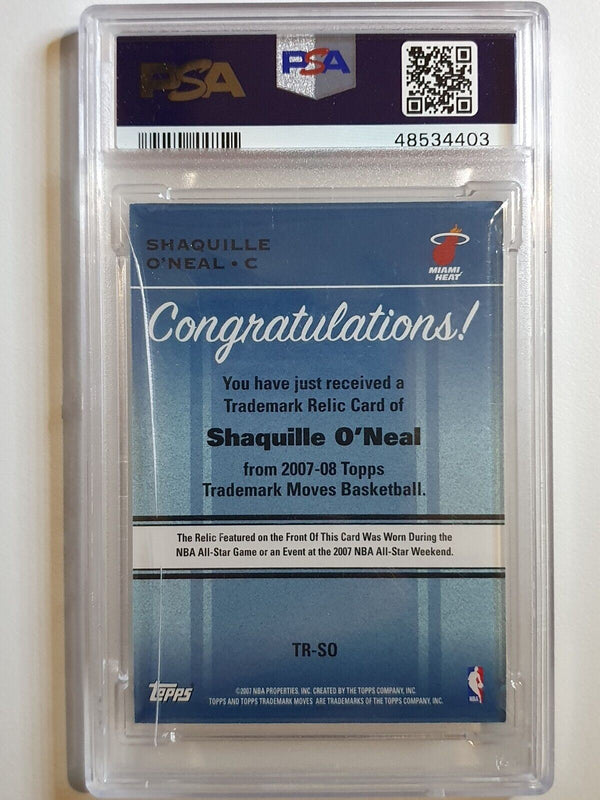 2007 Topps Shaquille O'Neal #PATCH ORANGE /199  Jersey - PSA 9 (POP 1)