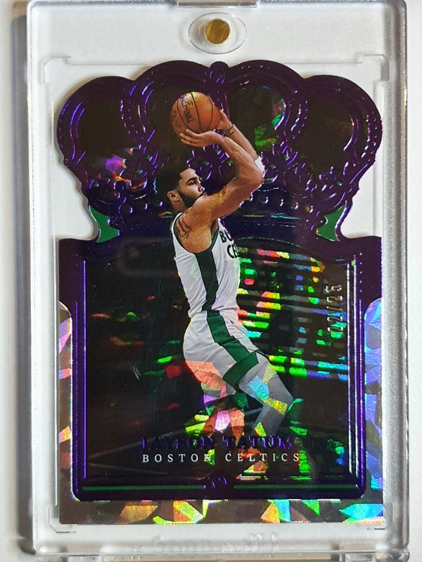 2021 Crown Royale Jayson Tatum #77 PURPLE CRYSTAL /25 Die Cut - Ready to Grade