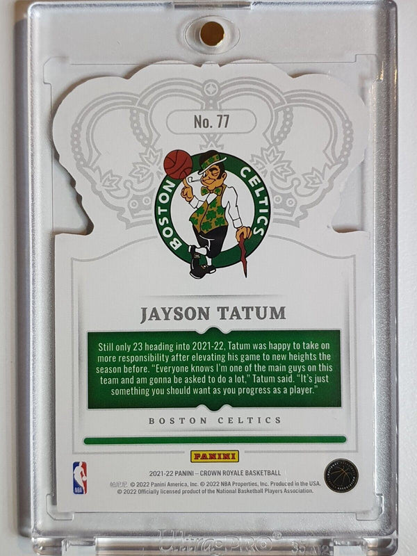 2021 Crown Royale Jayson Tatum #77 PURPLE CRYSTAL /25 Die Cut - Ready to Grade