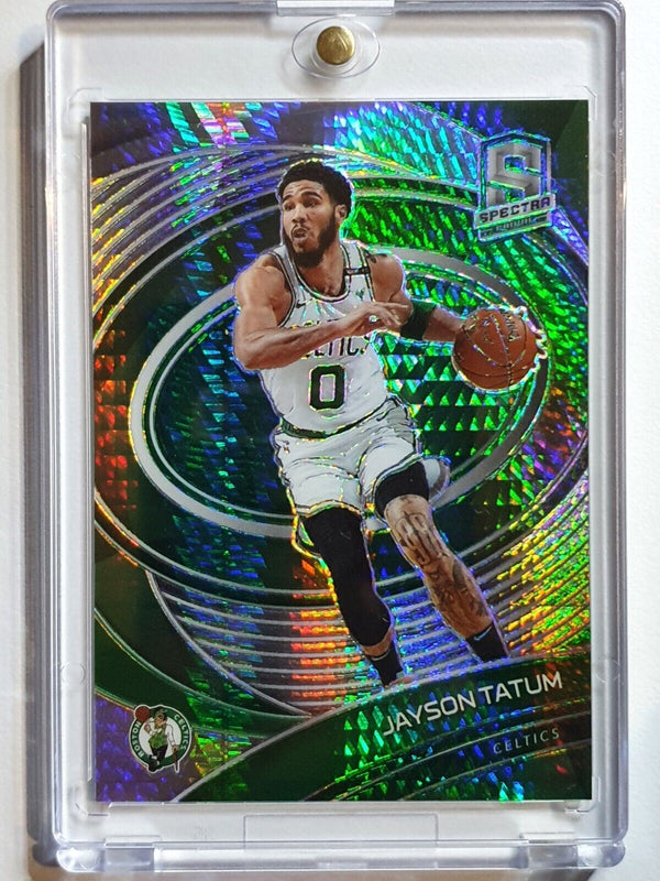 2020 Spectra Jayson Tatum #67 GREEN Prizm - Ready to Grade