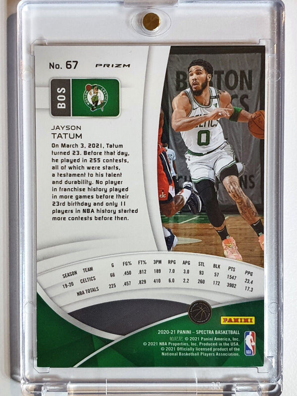 2020 Spectra Jayson Tatum #67 GREEN Prizm - Ready to Grade