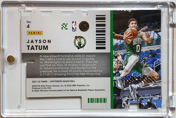 2021 Panini Contenders Jayson Tatum #4 SUPERSTAR Die Cut - Ready for Grading