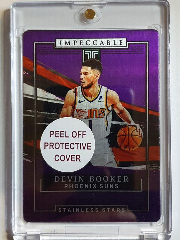 2021 Impeccable Devin Booker #9 PURPLE /49 Stainless Stars - Rare