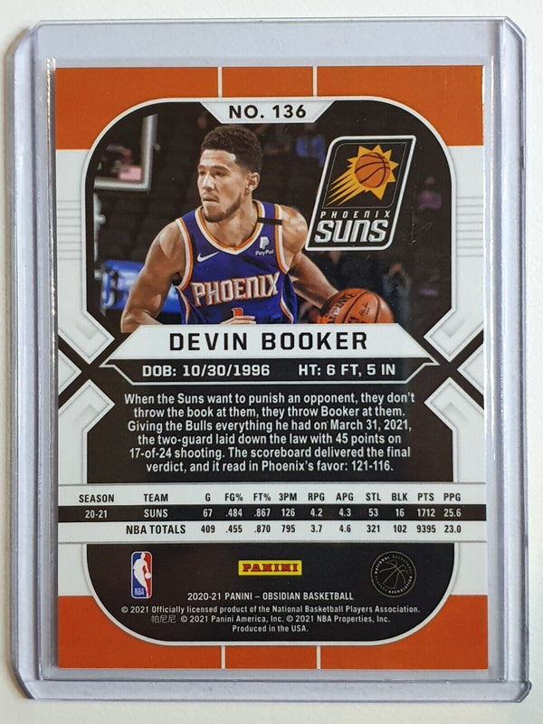 2020 Panini Obsidian Devin Booker #136 PULSAR HOLO - Ready to Grade