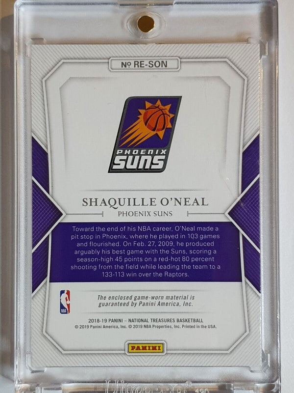 2018 National Treasures Shaquille O'Neal #PATCH /99 Game Worn Jersey - Rare