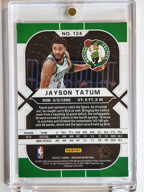 2020 Panini Obsidian Jason Tatum #124 RED FLOOD - Ready to Grade