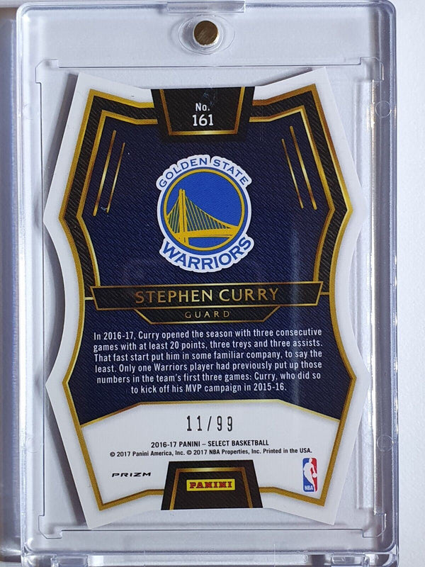 2017 Select Stephen Curry #143 PURPLE HOLO /99 Die-Cut - Ready to Grade