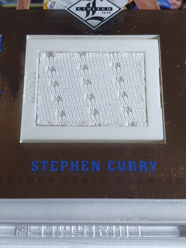 2012 Panini Limited Stephen Curry #PATCH /99 HOME AWAY Game Worn Jersey - Rare