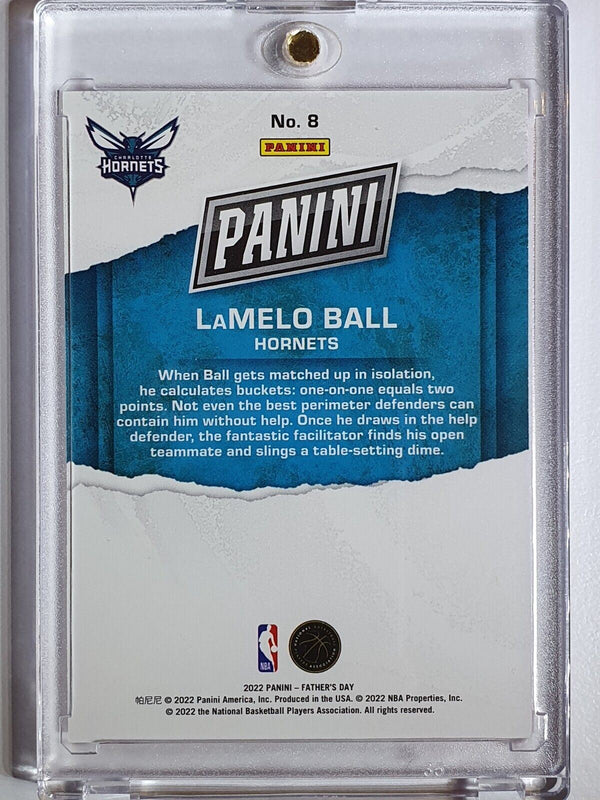 2022 Panini LaMelo Ball #8 RED /99 Prizm Father's Day - Ready to Grade