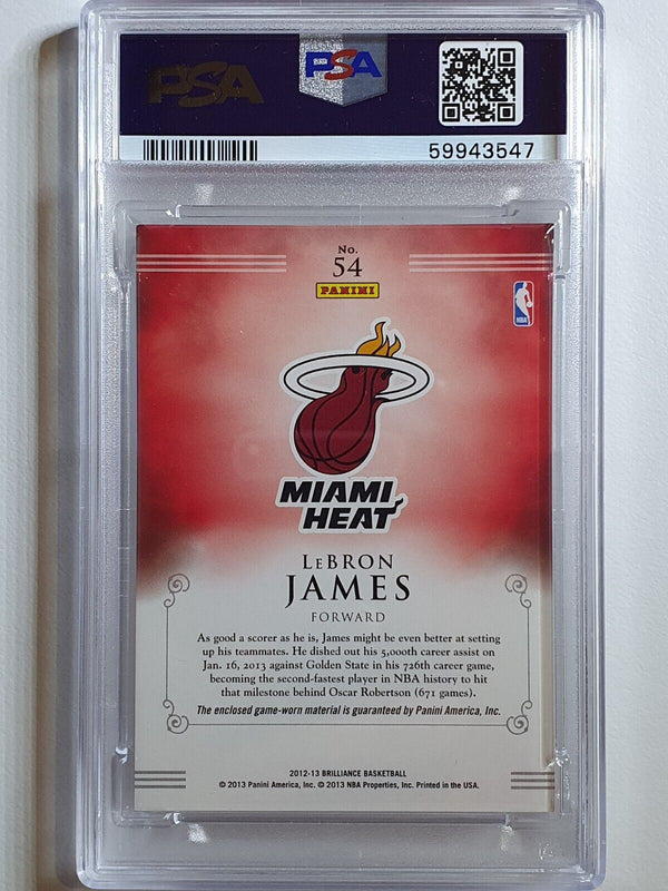 2012 Brilliance LeBron James #PATCH Game Worn Jersey - PSA 9 (POP 1)