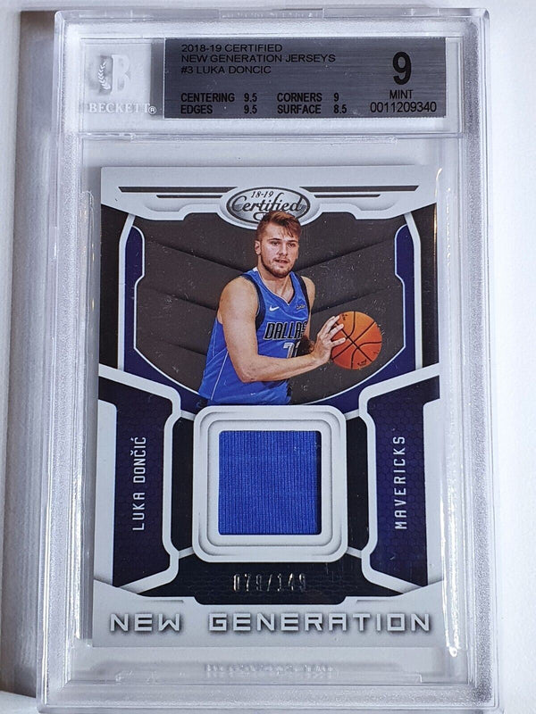 2018 Certified Luka Doncic Rookie #PATCH /149 Worn Jersey - BGS 9 (POP 4)