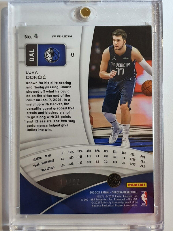 2020 Spectra Luka Doncic #4 CELESTIAL Prizm /99 Variation - Ready to Grade