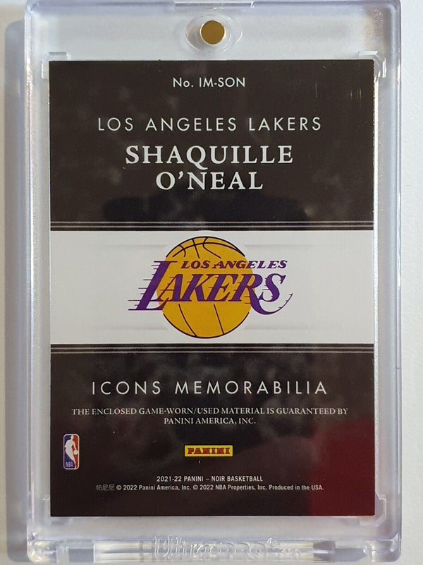 2021 Noir Shaquille O'Neal #PATCH /75 Game Worn Jersey - Rare