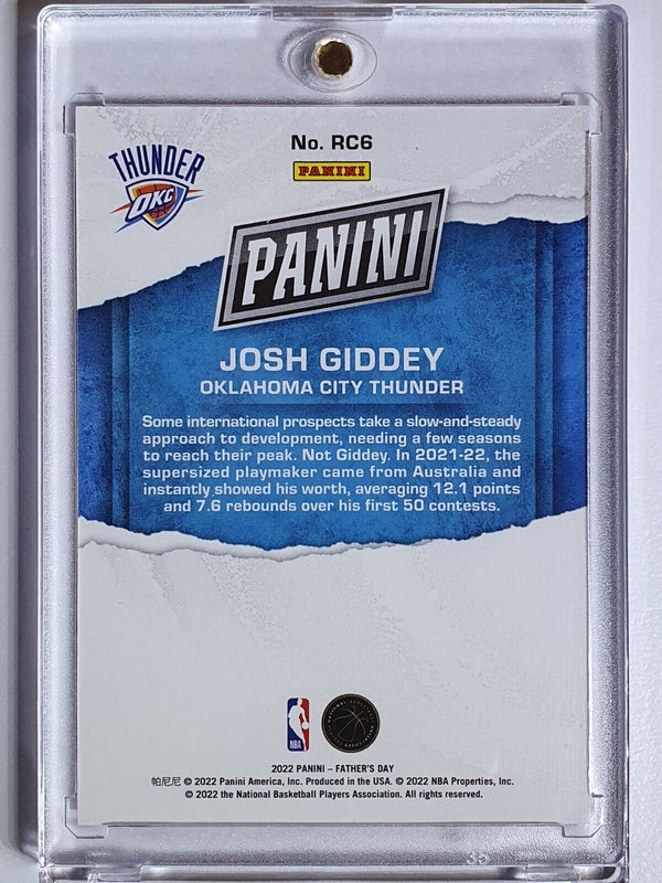 2022 Panini Josh Giddey Rookie RED /99 Edition Father's Day - Ready to Grade