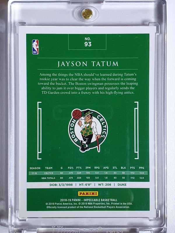 2018 Panini Impeccable Jayson Tatum #93 BRONZE /99 Edition - Ready to Grade