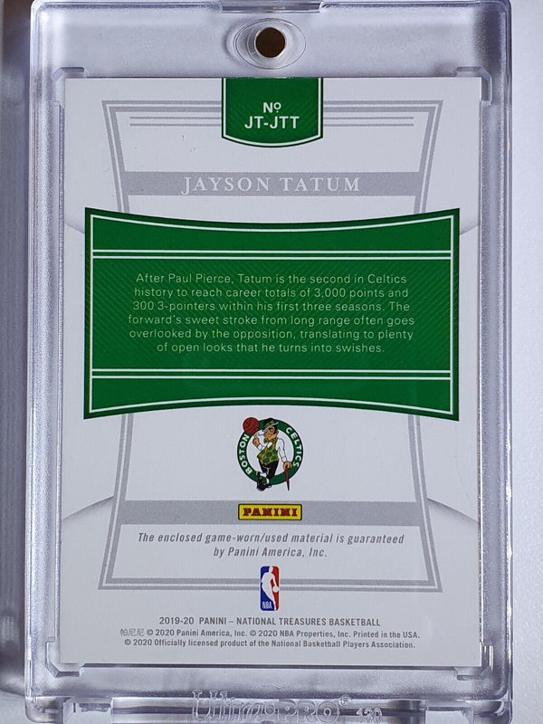 2019 National Treasures Jayson Tatum #PATCH /99 Game Worn - Ready to Grade