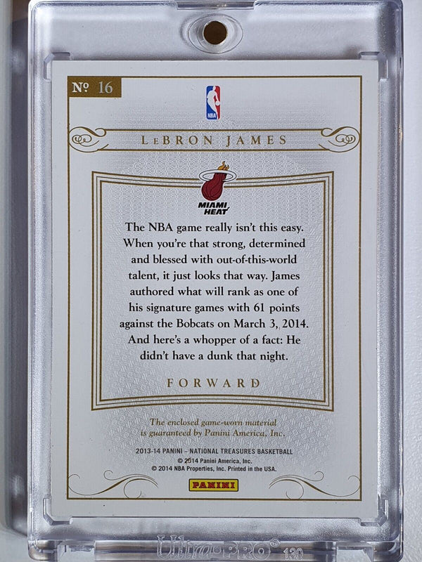 LeBron James jumbo game worn game selling use Jersey patch /75