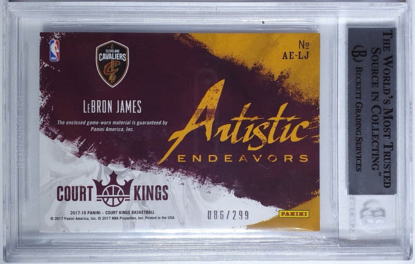 2017 Court Kings Lebron James #PATCH /299 Game Worn Jersey - BGS 9 (POP 1)