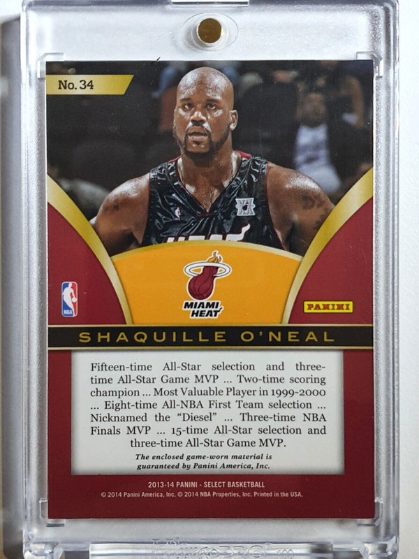 2013 Select Shaquille O'Neal #PATCH Game Worn Jersey Relic - Ready to Grade