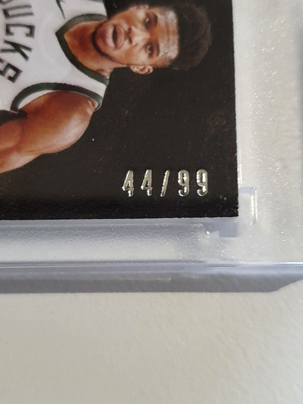 2020 Panini Noir Giannis Antetokounmpo #PATCH /99 Game Worn Jersey - Rare