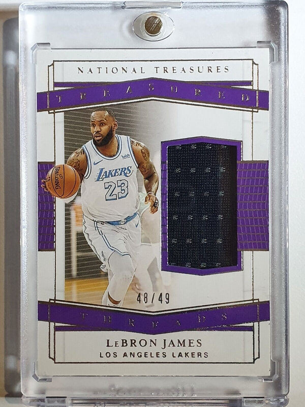 2020 National Treasures Lebron James #PATCH /49 Game Worn Jersey - Rare