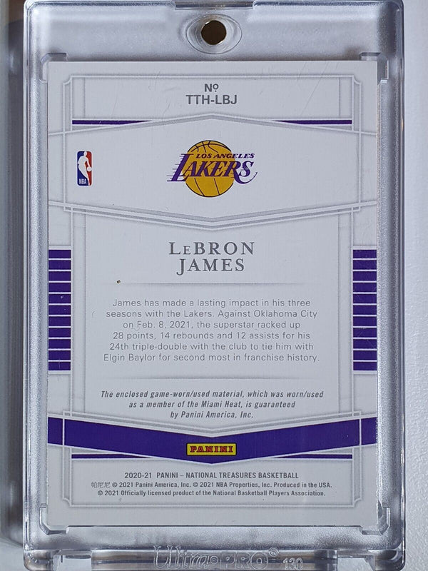 2020 National Treasures Lebron James #PATCH /49 Game Worn Jersey - Rare