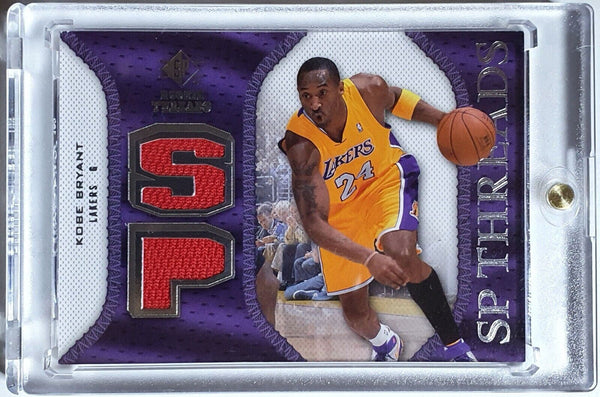 2007 Upper Deck SP Threads Kobe Bryant #PATCH Game Worn Dual Jersey - Rare