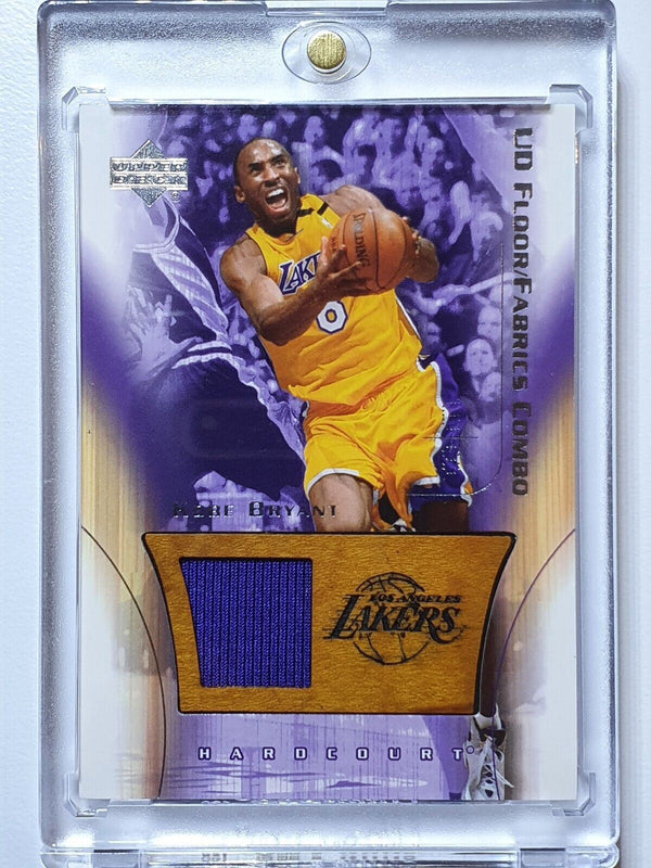 2003 Upper Deck Kobe Bryant JERSEY PATCH & GAME FLOOR - Rare Gem