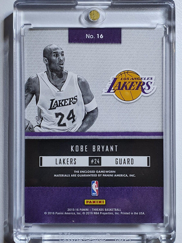 2015 Threads Kobe Bryant Game Worn Jersey /199 TRIPLE PATCH - Rare