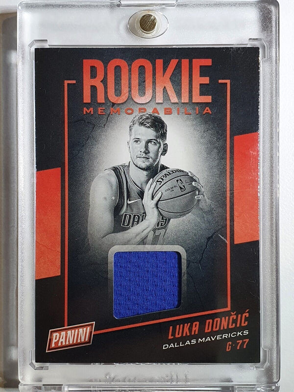 2018-19 Panini Luka Doncic Rookie #PATCH Variation Game Worn Jersey - Rare