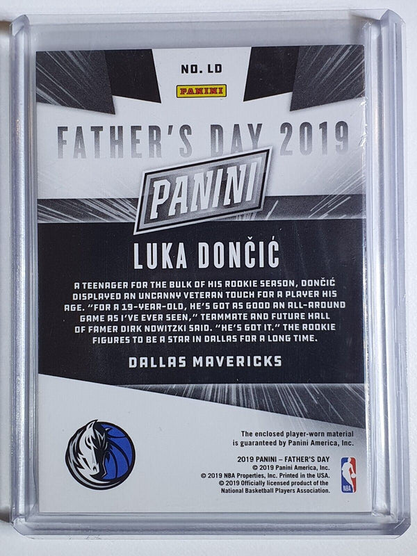 2019 Panini Luka Doncic #PATCH CRACKED ICE /25 Game Worn Jersey - Ready to Grade