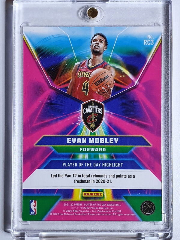 2021 Panini Evan Mobley Rookie NEON GALAXY /99 Player of the Day - Rare