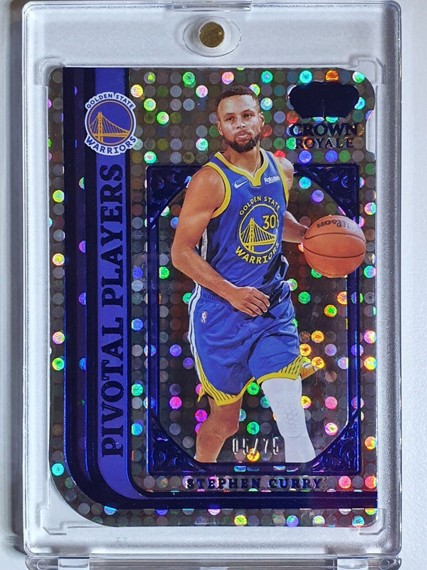 2021 Crown Royale Stephen Curry #2 BLUE /75 Holo Pivotal Players - Rare