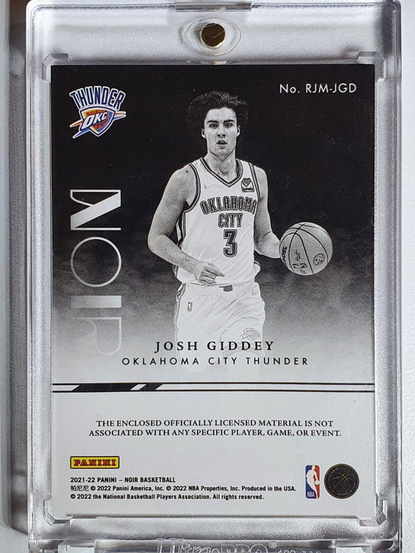 2021 Noir Josh Giddey Rookie #PATCH /99 Jumbo Jersey RC - Rare Gem