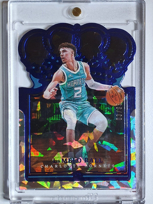 2021 Crown Royale LaMelo Ball #29 BLUE CRYSTAL /99 Holo Die Cut - Ready to Grade