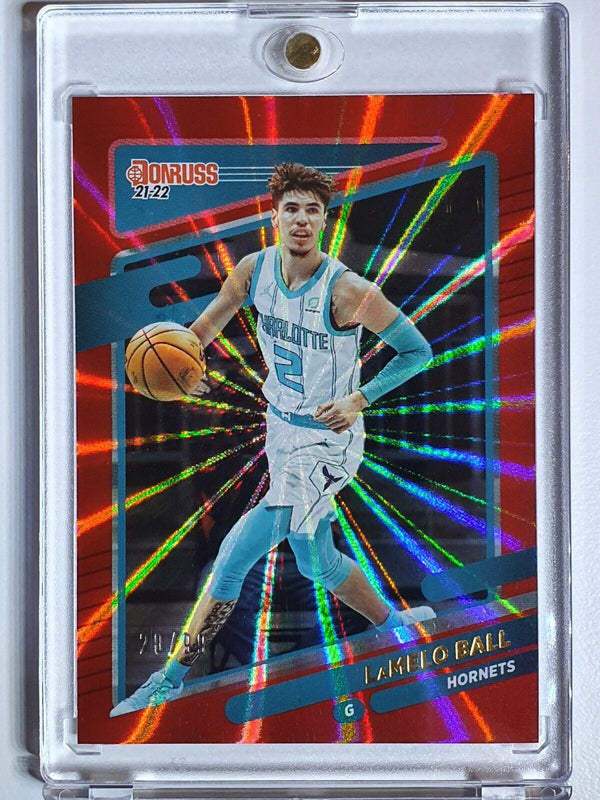 2021 Panini Donruss LaMelo Ball #111 RED HOLO /99 - Ready for Grading