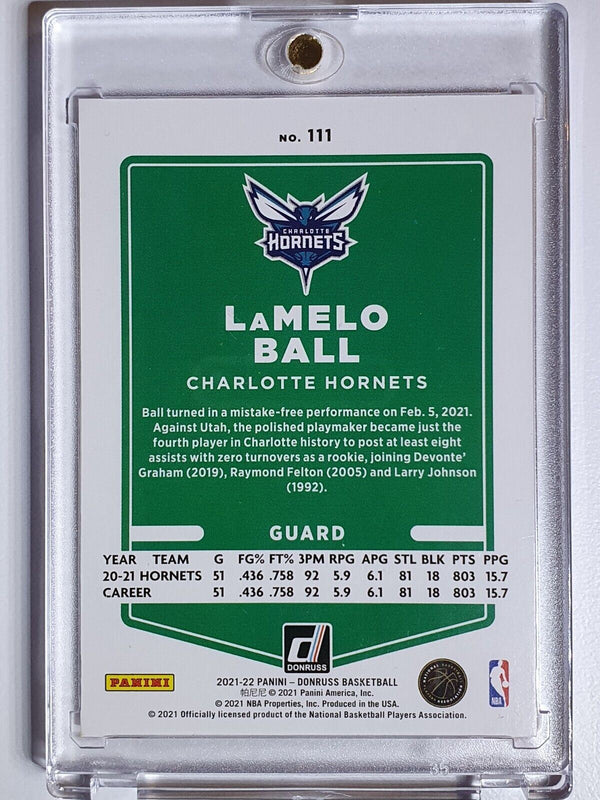 2021 Panini Donruss LaMelo Ball #111 RED HOLO /99 - Ready for Grading