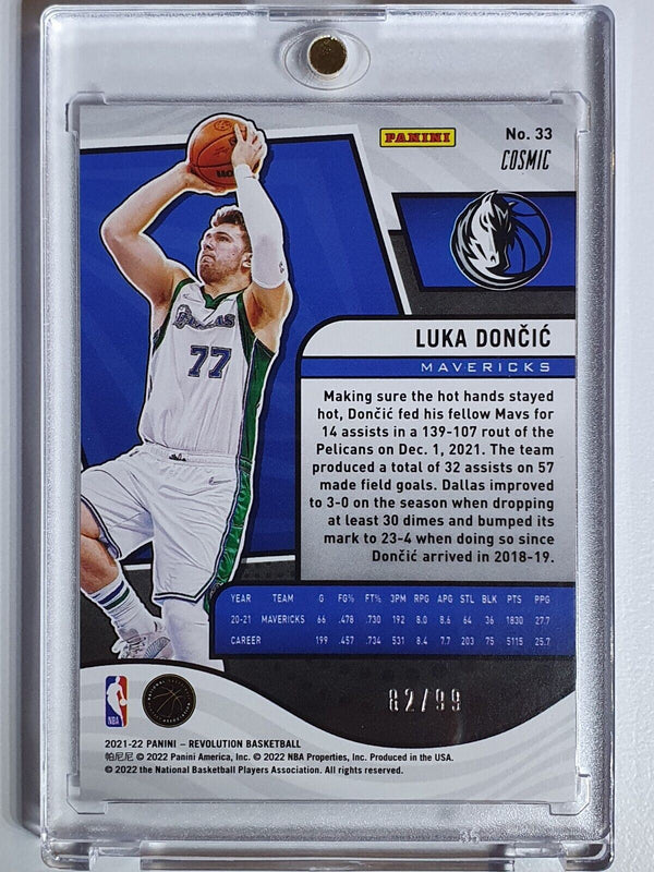 2021 Panini Revolution Luka Doncic #33 COSMIC /99 HOLO - Ready for Grading