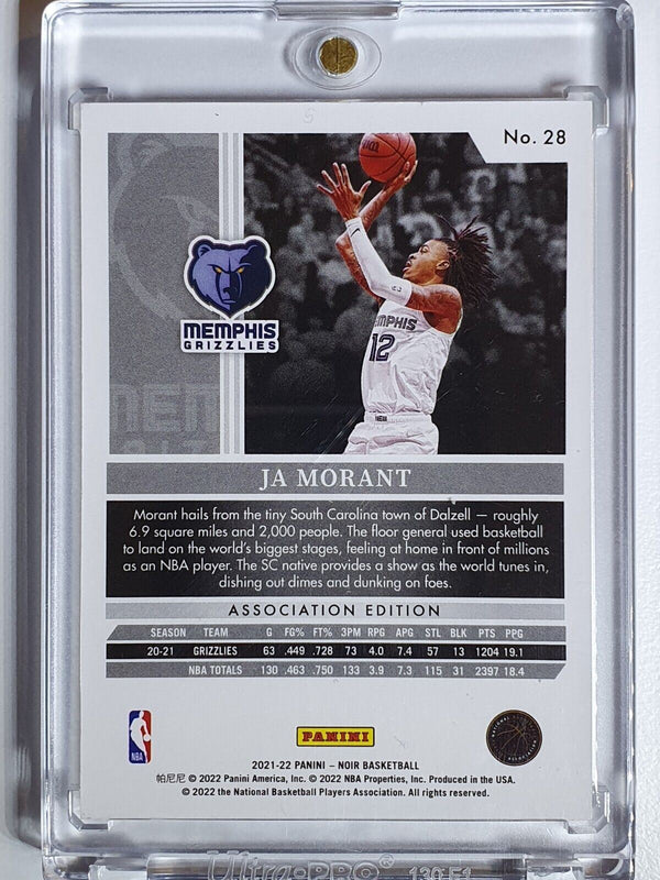 2021 Panini Noir Ja Morant #28 ASSOCIATION Edition /99 - Ready to Grade