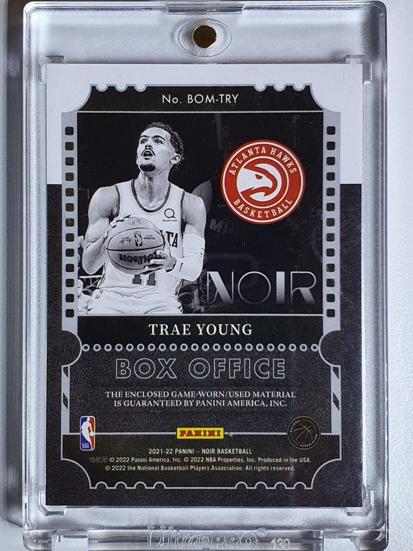 2021 Panini Noir Trae Young #PATCH PRIME /25 Jersey 3 Colors - Rare