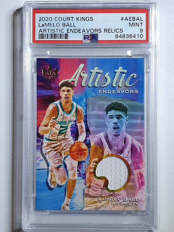 2020 Court Kings LaMelo Ball Rookie #PATCH Jersey /149 - PSA 9 (POP 1)