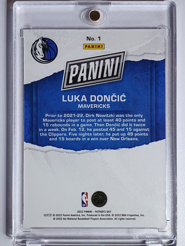 2022 Panini Luka Doncic #1 RED /99 Prizm Father's Day - Ready to Grade