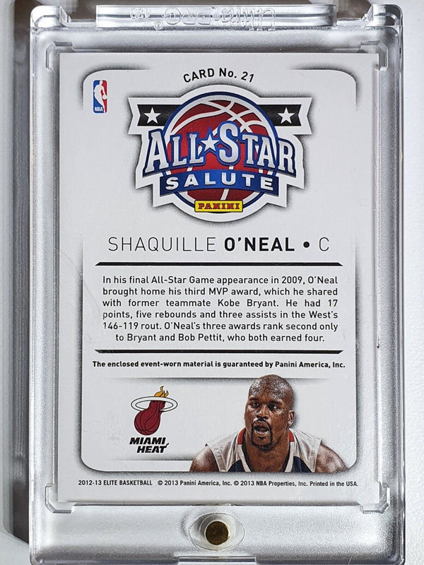 2012 Panini Elite Shaquille O'Neal #21 Game Worn Jersey Patch - Ready to Grade