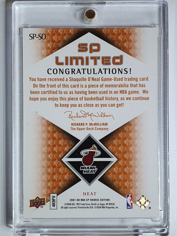 2007 Upper Deck SP Shaquile O'Neal #PATCH Game Worn Jersey - Rare