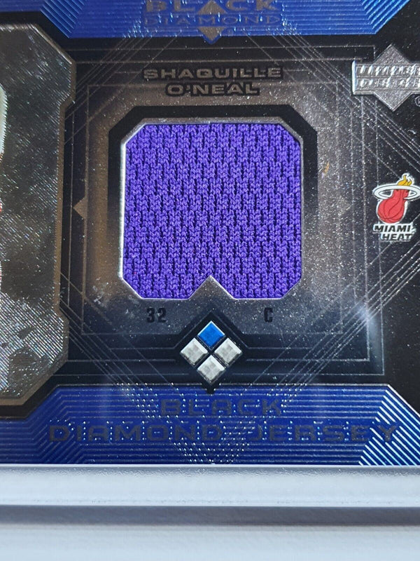 2005 Upper Deck Shaquille O'Neal #PATCH BLACK DIAMOND Game Worn Jersey - Rare