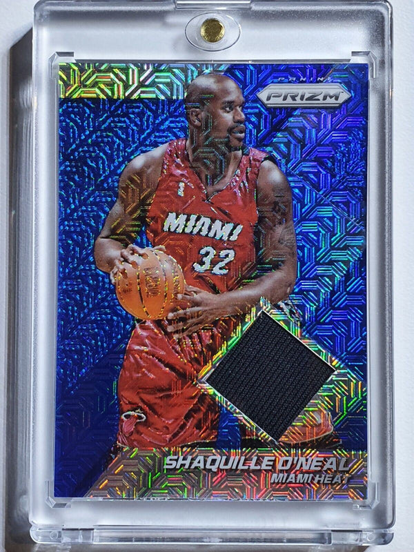 2014 Panini Prizm Shaquille O'Neal #PATCH BLUE MOJO Game Worn Jersey - Rare