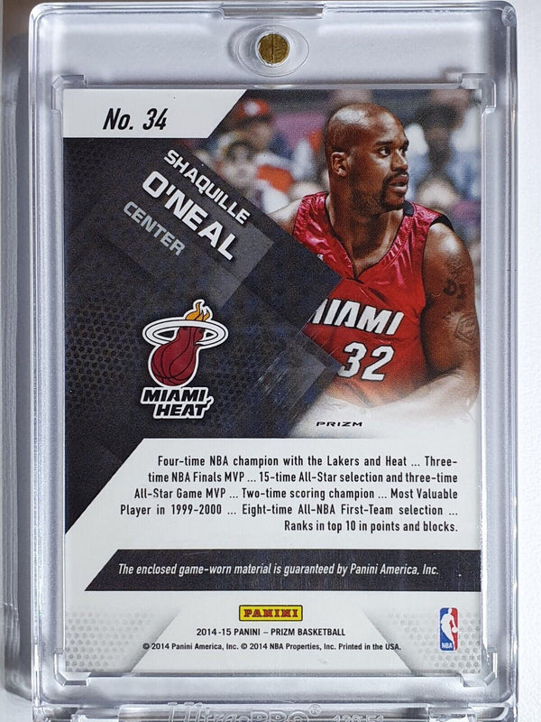 2014 Panini Prizm Shaquille O'Neal #PATCH BLUE MOJO Game Worn Jersey - Rare