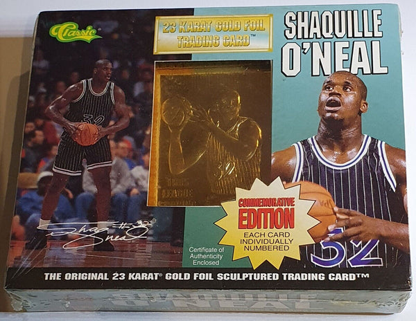 1995 Classic Shaquille O'Neal Limited Edition 23k Gold Foil - Factory Sealed Box