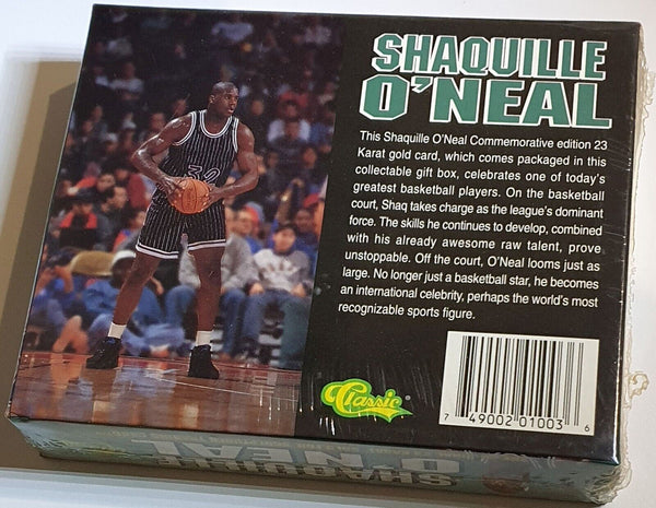 1995 Classic Shaquille O'Neal Limited Edition 23k Gold Foil - Factory Sealed Box